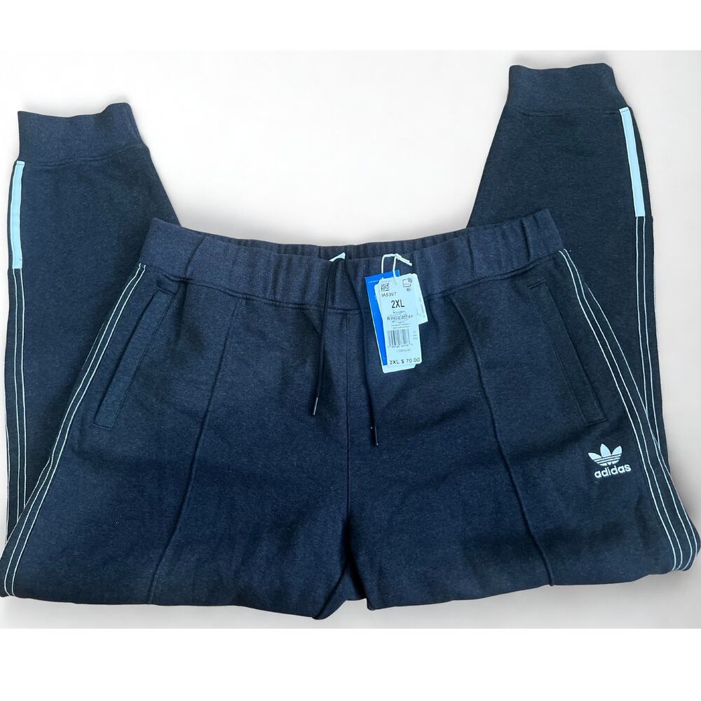Adidas men 2XL black/melange original pants new with tags